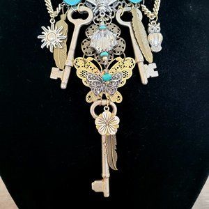 #507 MASSIVE Southwestern Colorado Steam=Funk Statement Necklace